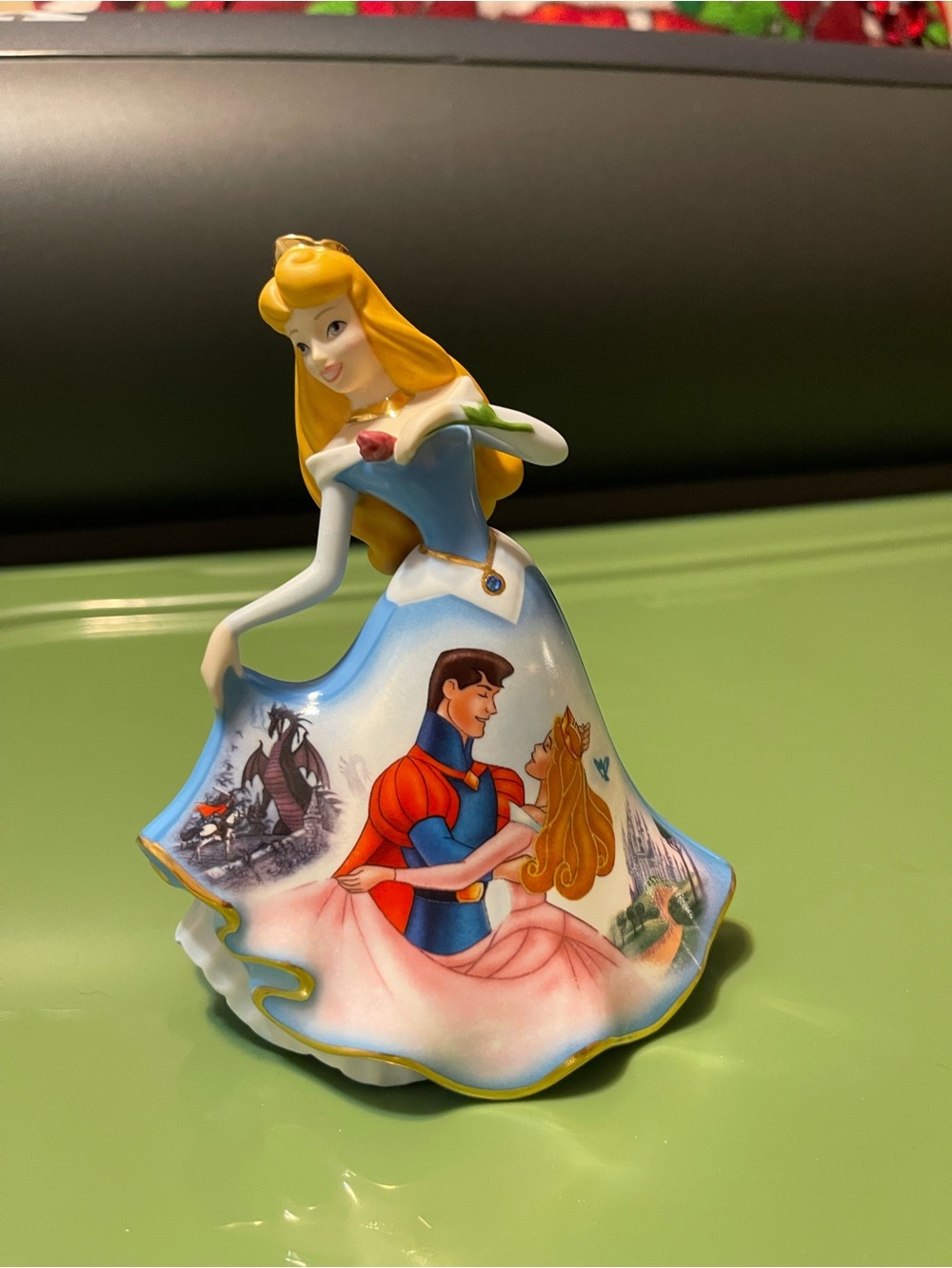 Sleeping Beauty Figurine in Blue and Pink Dress
